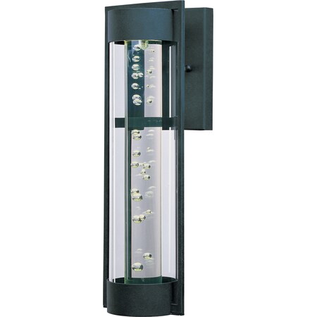 Maxim Lighting New Age LED 1-Light 8.25" Wide Texture Ebony Outdoor Wall Sconce 88354CLTE